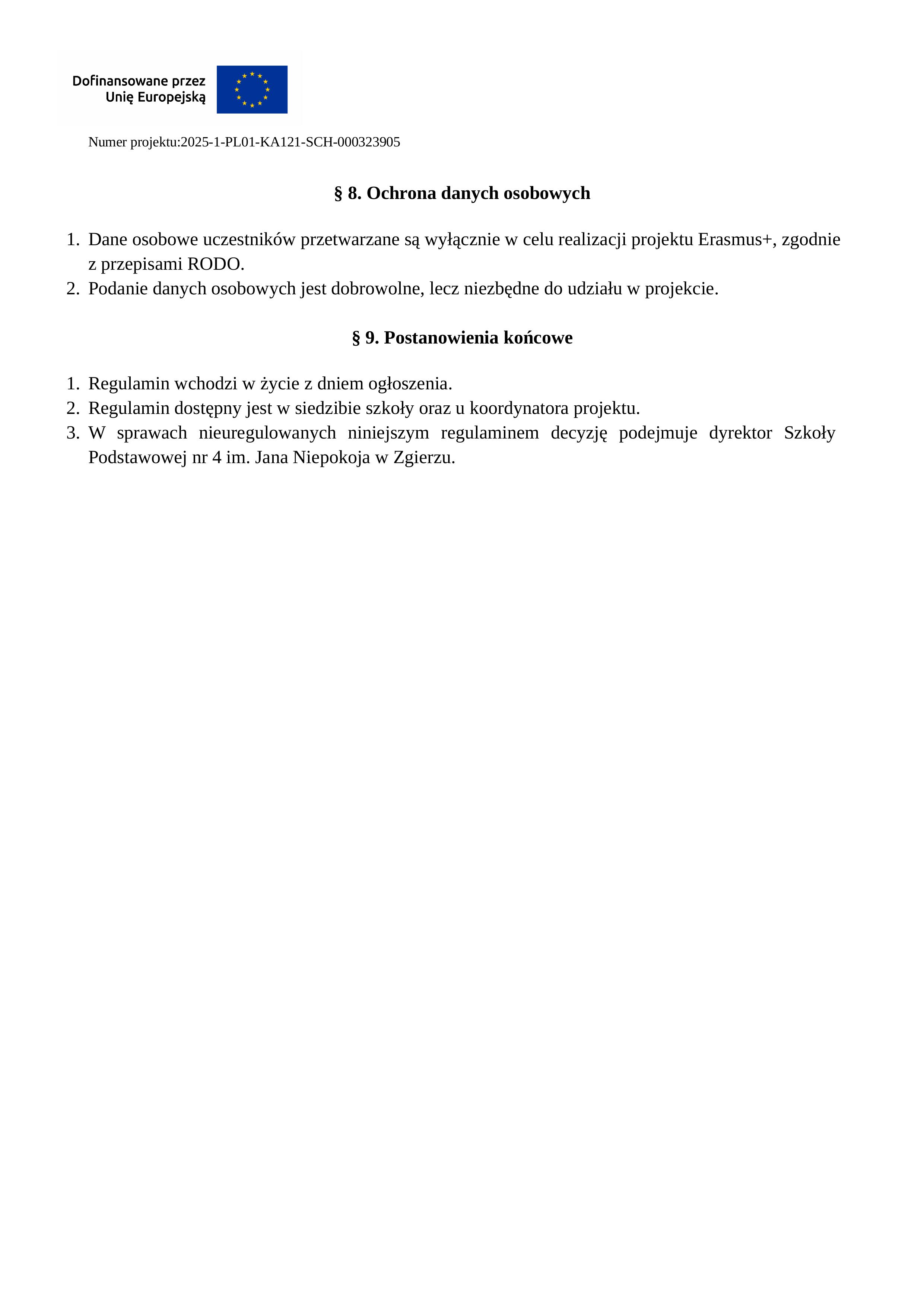 Regulamin cz. 3