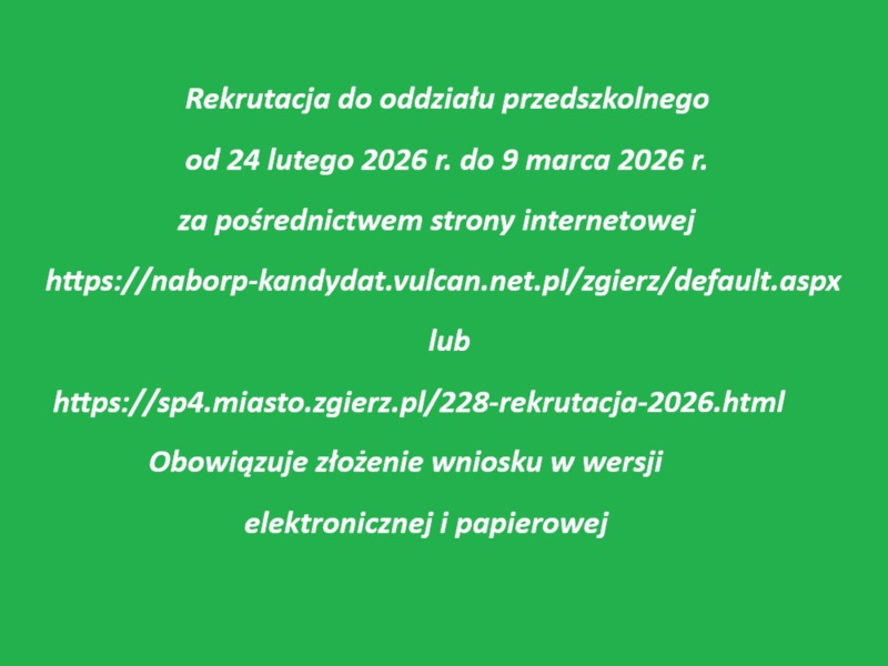 Rekrutacja do przedszkola
